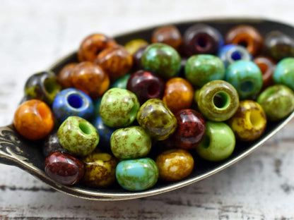 50G Mixed Picasso Czech 2/0 Seed Beads - Czech Glass Seed Beads